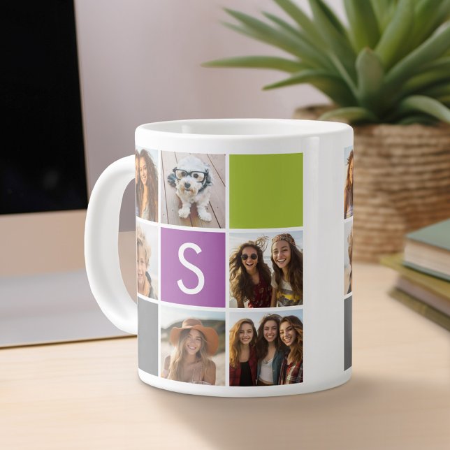 Grande Tasse Créez votre propre collection Instagram Monogramme (Personalized mug)