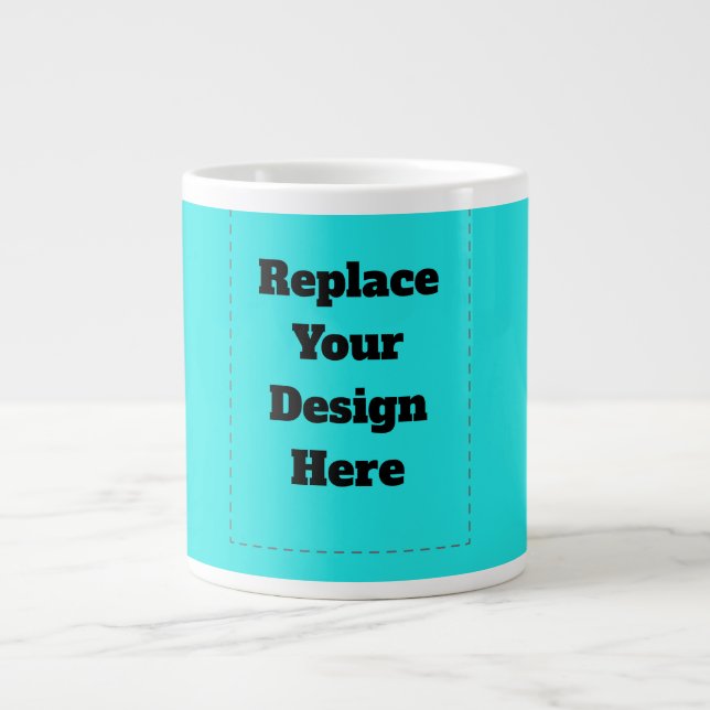 Grande Tasse Créez votre propre cyan (Devant)