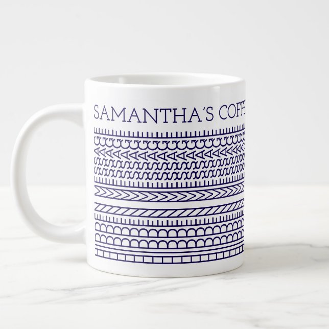 Grande Tasse Créez votre propre message caché court 148BW (Gauche)