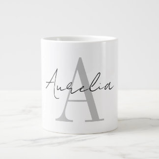 Grande Tasse Créez Votre Propre Monogramme Personnalisé Et Nom