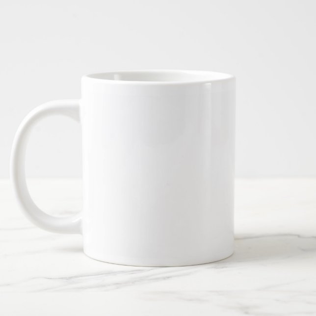 Grande Tasse Créez votre propre personnalisation blanche (Gauche)