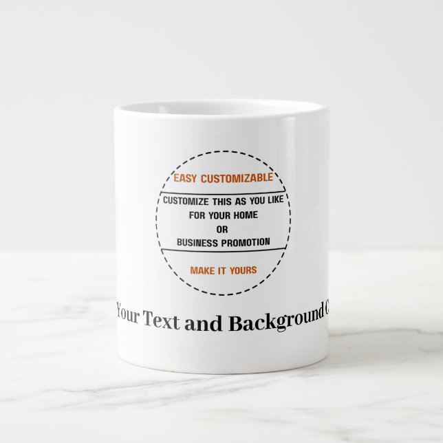 Grande Tasse Créez Votre Propre Promotion de Marque Simple (Devant)