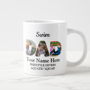 Grande Tasse Créez votre propre sport papa photo collage natati