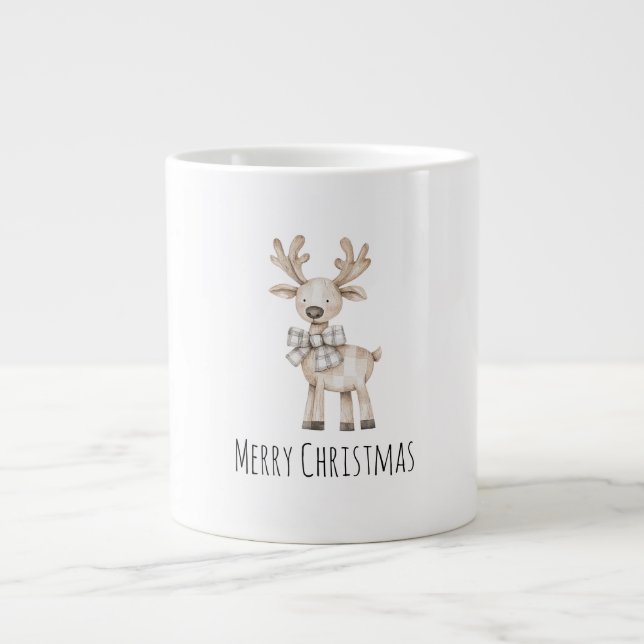 Grande Tasse Crème biologique Tan Reinder Noël (Devant)