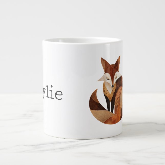 Grande Tasse Crème Brown cool Orange Fox (Devant)