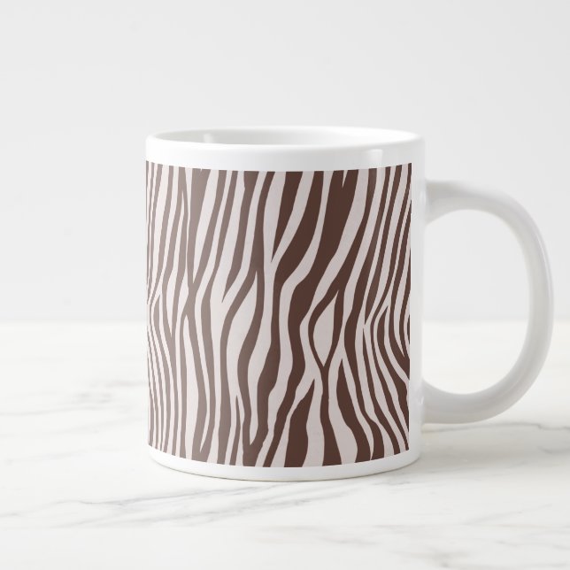 Grande Tasse Crème Brown Zebra Print (Droite)