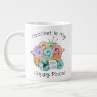 Crochet Est Mon Endroit Heureux Personnalisé