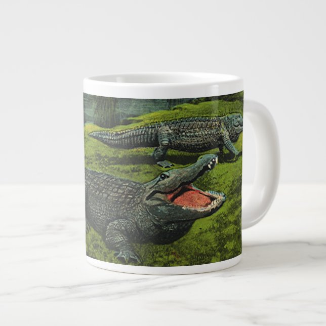 Grande Tasse Crocodiles vintages, Reptiles Marine Life Animaux (Devant droit)