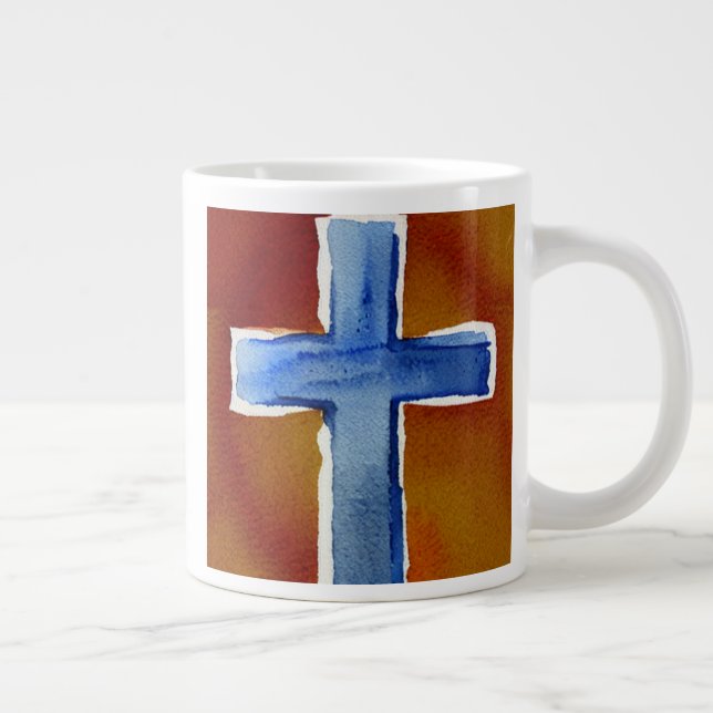 Grande Tasse Croix d'eau bleue (Droite)