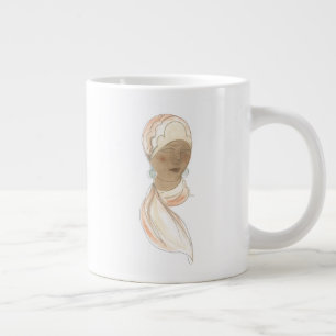 Grande Tasse Croquis de mode Flapper - Femme avec Écharpe