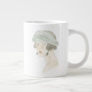 Grande Tasse Croquis de mode Flapper - Portrait