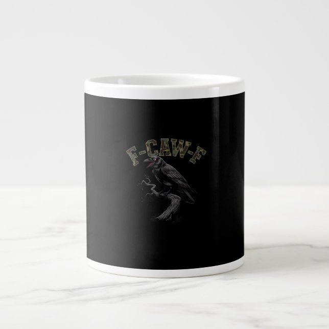 Grande Tasse Crow F-Caw-F Funny Bird (Devant)