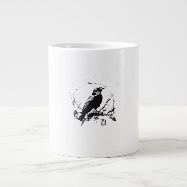 Grande Tasse Crow, F-Caw-F Funny Bird Funny Trendy (Devant)