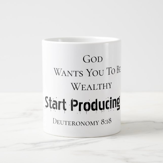Grande Tasse Croyance moderne audacieuse "Dieu veut que vous so (Devant)
