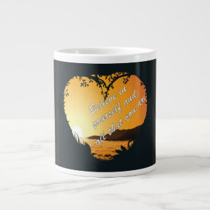 Grande Tasse Croyez en vous-même - Coeur inspirant