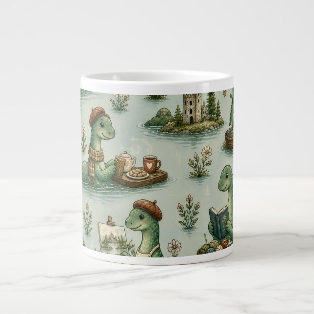 Grande Tasse Cryptides confortables Nessie Monstre du Loch Ness (Devant)