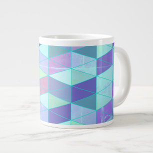 Grande Tasse Cubes en triangles Motif géométrique