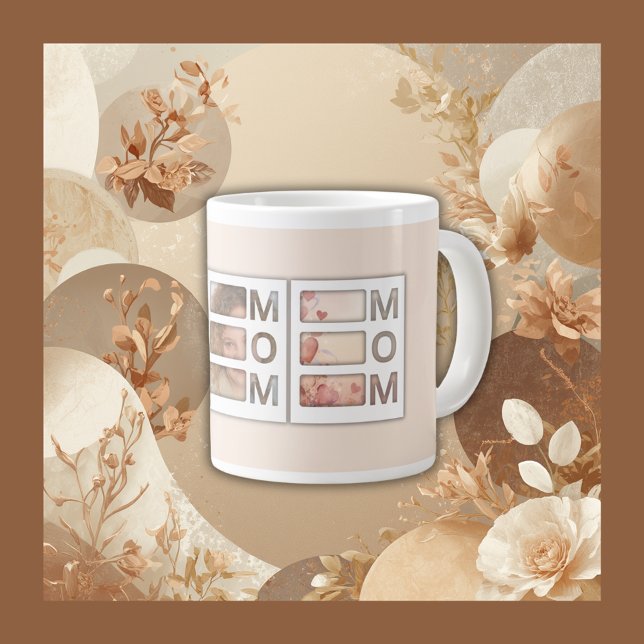 Grande Tasse Custom best Mom 3 Photo Grid Birthday Keepsake (Créateur téléchargé)