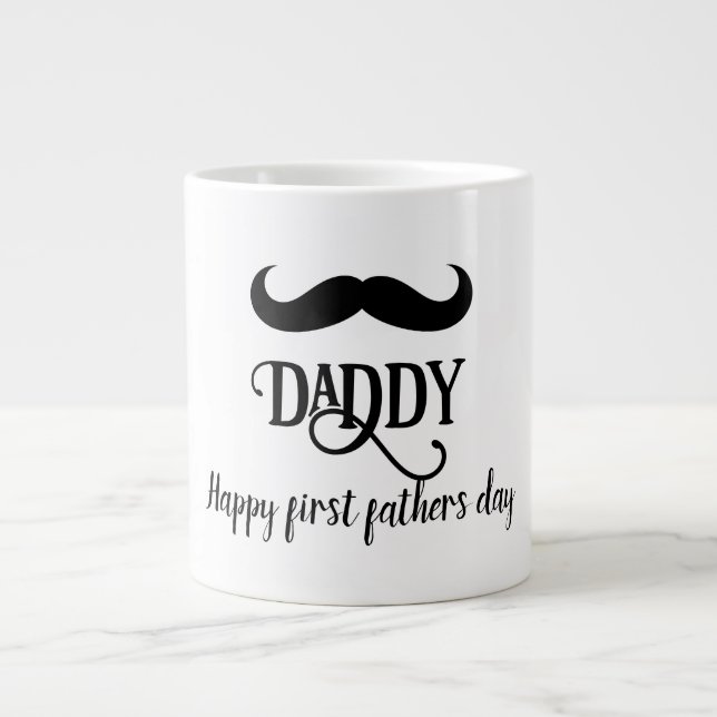 Grande Tasse custom Happy first father's day  (Devant)