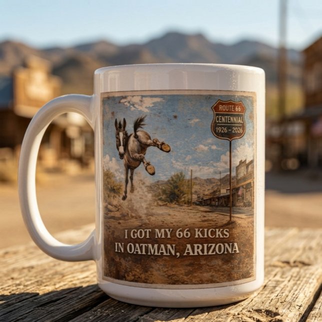 Grande Tasse Custom Oatman Donkey Route 66 Centennial Gift (Créateur téléchargé)