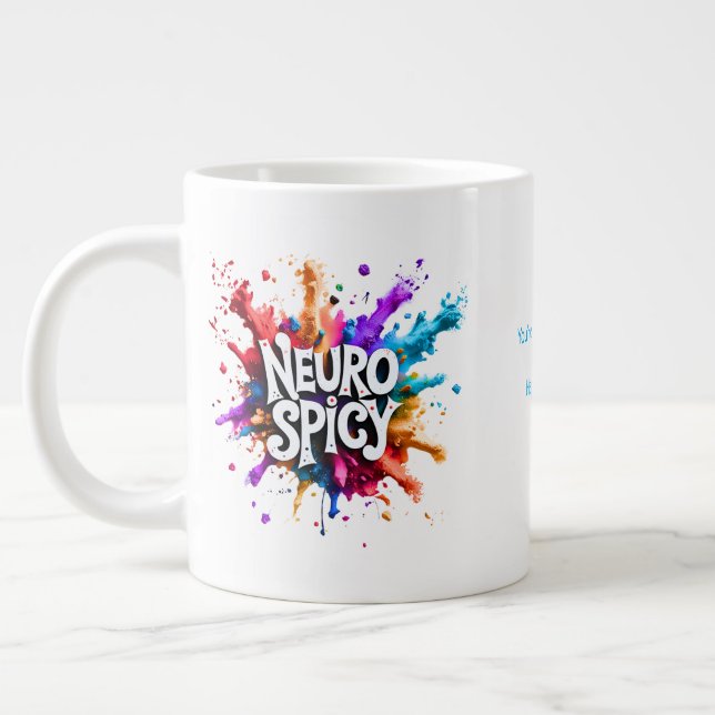 Grande Tasse custom / personalised NEUROSPICY neurodiversity  (Gauche)