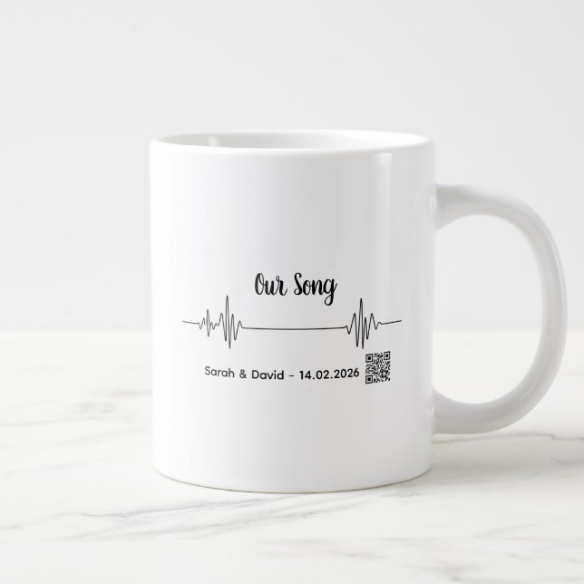 Grande Tasse Custom Soundwave Song Code Mug-Personalized Voice  (Droite)