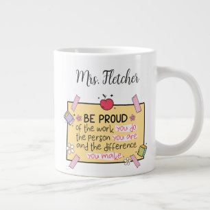 Grande Tasse Cute Be Fier Professeur Personnalisé