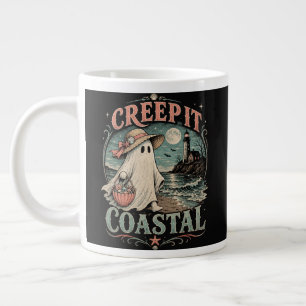 Grande Tasse Cute Beach Ghost Spooky Coastal Halloween