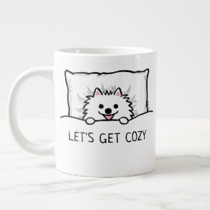 Grande Tasse Cute Blanc Poméranien Soyons Cosy
