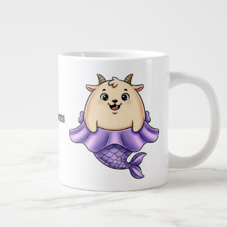 Grande Tasse Cute Capricorn Cartoon – Whimsical Zodiac