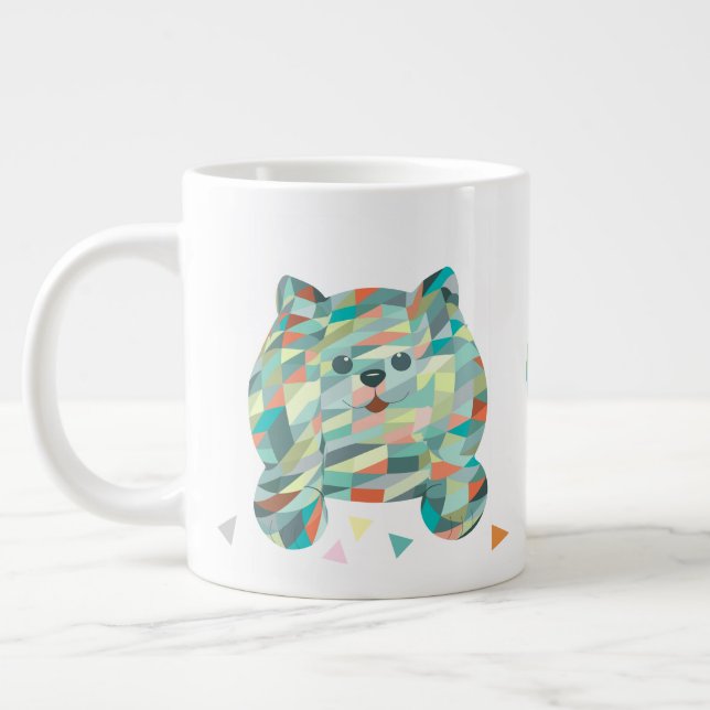 Grande Tasse Cute Cat triangulaire Vintage (Gauche)
