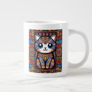 Grande Tasse Cute Chat avec charme Motif traditionnel