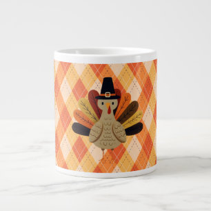 Grande Tasse Cute, classique/vintage Thanksgiving Turquie