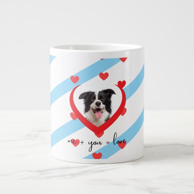 Grande Tasse Cute Dog Love Phone Case – Me + You = Love – Adora (Devant)