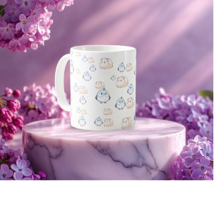 Grande Tasse Cute Kawaii Oiseaux et Guinéens Vibes Kawaii pour