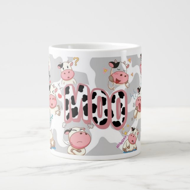 Grande Tasse Cute “Moo Cow” Cartoon Design (Devant)