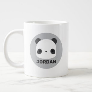 Grande Tasse Cute petit ours Panda avec nom personnalisé