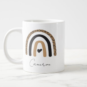 Grande Tasse Cute Rainbow Leopard Motif