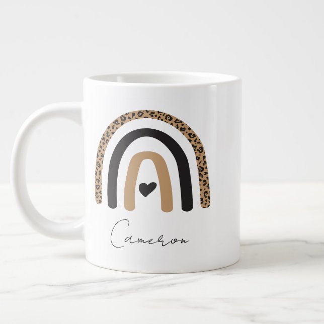 Grande Tasse Cute Rainbow Leopard Motif (Gauche)