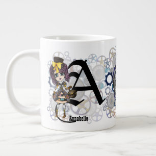 Grande Tasse Cute Steampunk Cosplay Girl Nommé Cadeau Art LeahG
