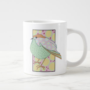 Grande Tasse Cute Stylé Pastel Songbird encadré