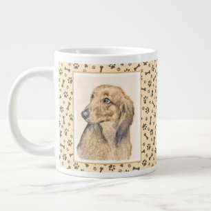Grande Tasse Dachshund (Longhaerien) Peinture - Art Chien origi