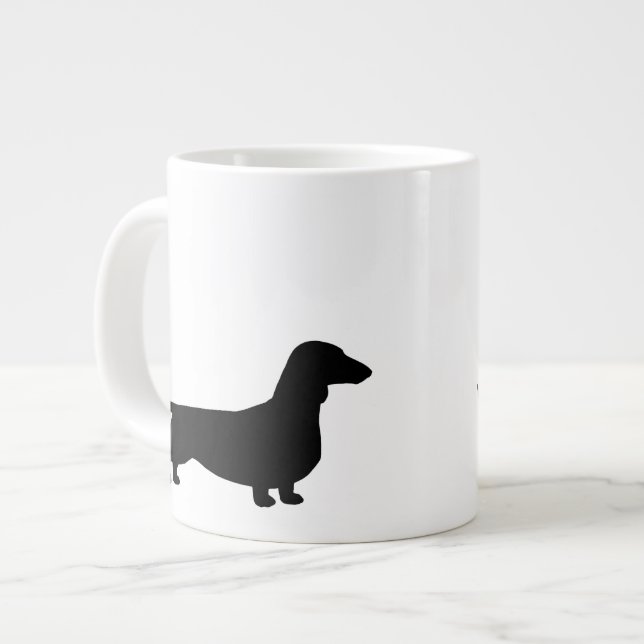 Grande Tasse Dachshund Silhouettes Wiener Amoureux des chiens (Devant gauche)