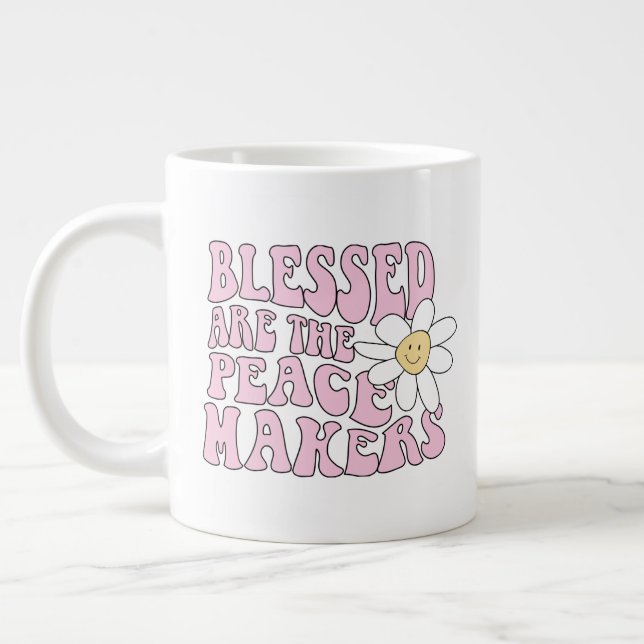 Grande Tasse Daisy et les artisans de la paix Slogan (Gauche)