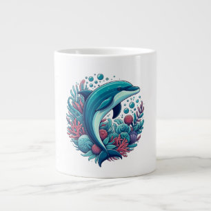 Grande Tasse Dauphin marin/côtier mignon