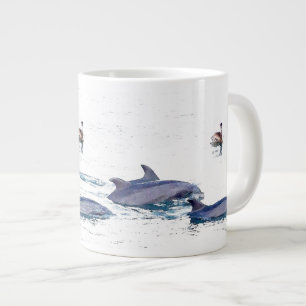 Grande Tasse Dauphins et pélicans de jumbo