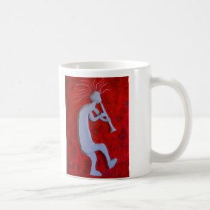 Grande tasse de café blanche de Kokopelli