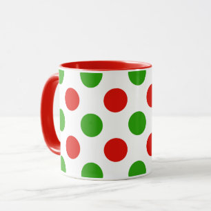 Grande tasse de café de motif de point de polka de
