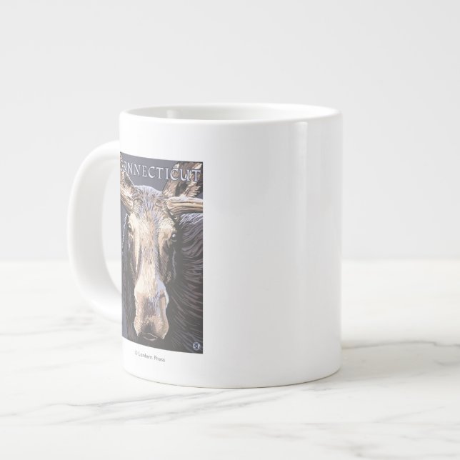 Grande Tasse De ConnecticutMoose fin (Devant gauche)