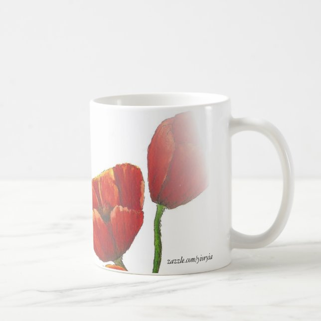 grande tasse de pavot rouge (Droite)